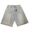 Shiner Rhinestone Embroidery Blue Jean Shorts
