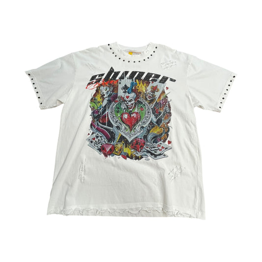 Clown Distressed Rhinestone Shirt