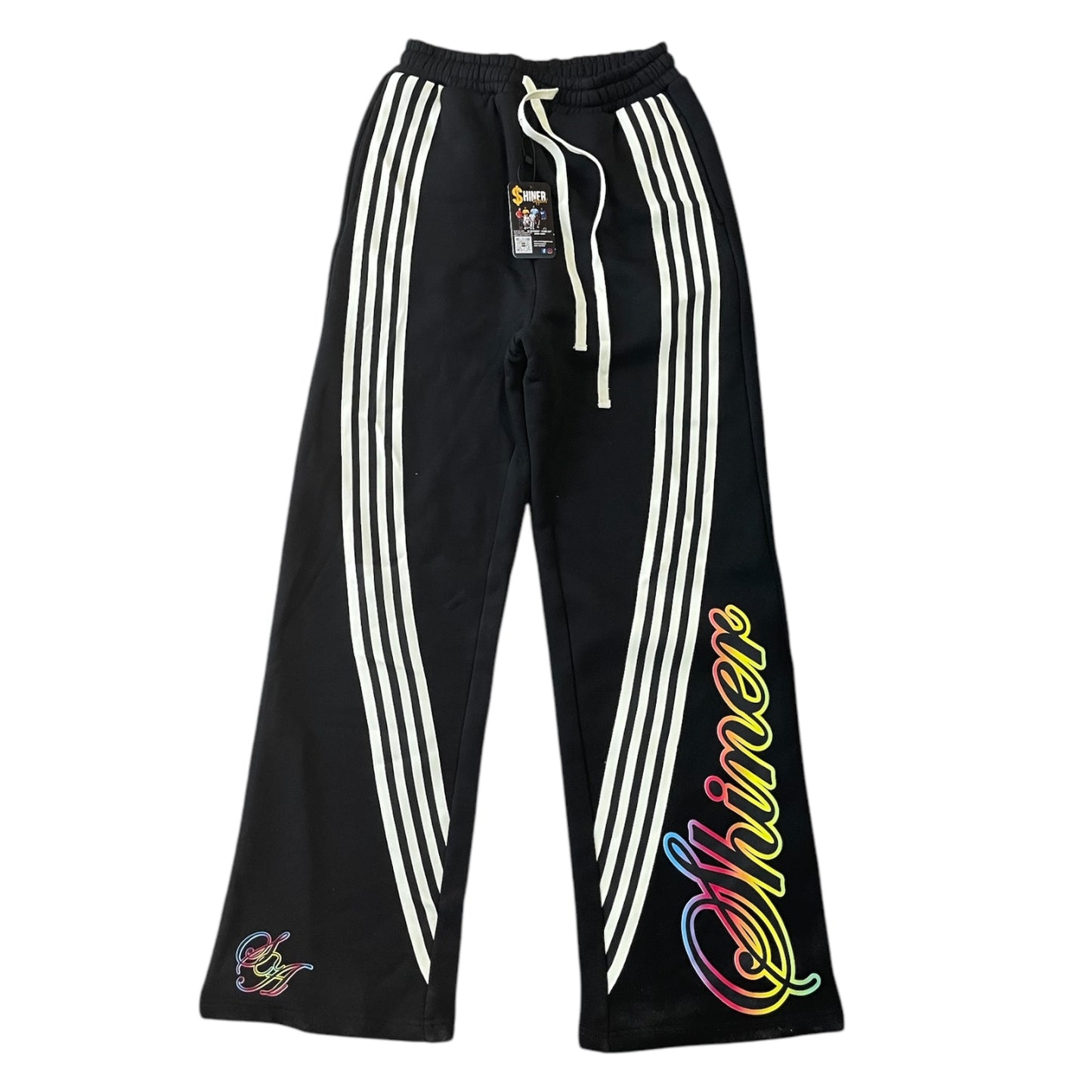 Shiner Color Striped Stacked Joggers