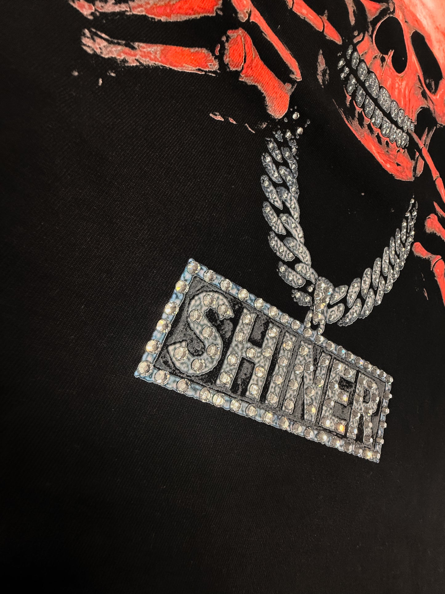 Iced Out Skull Oversized Shirt