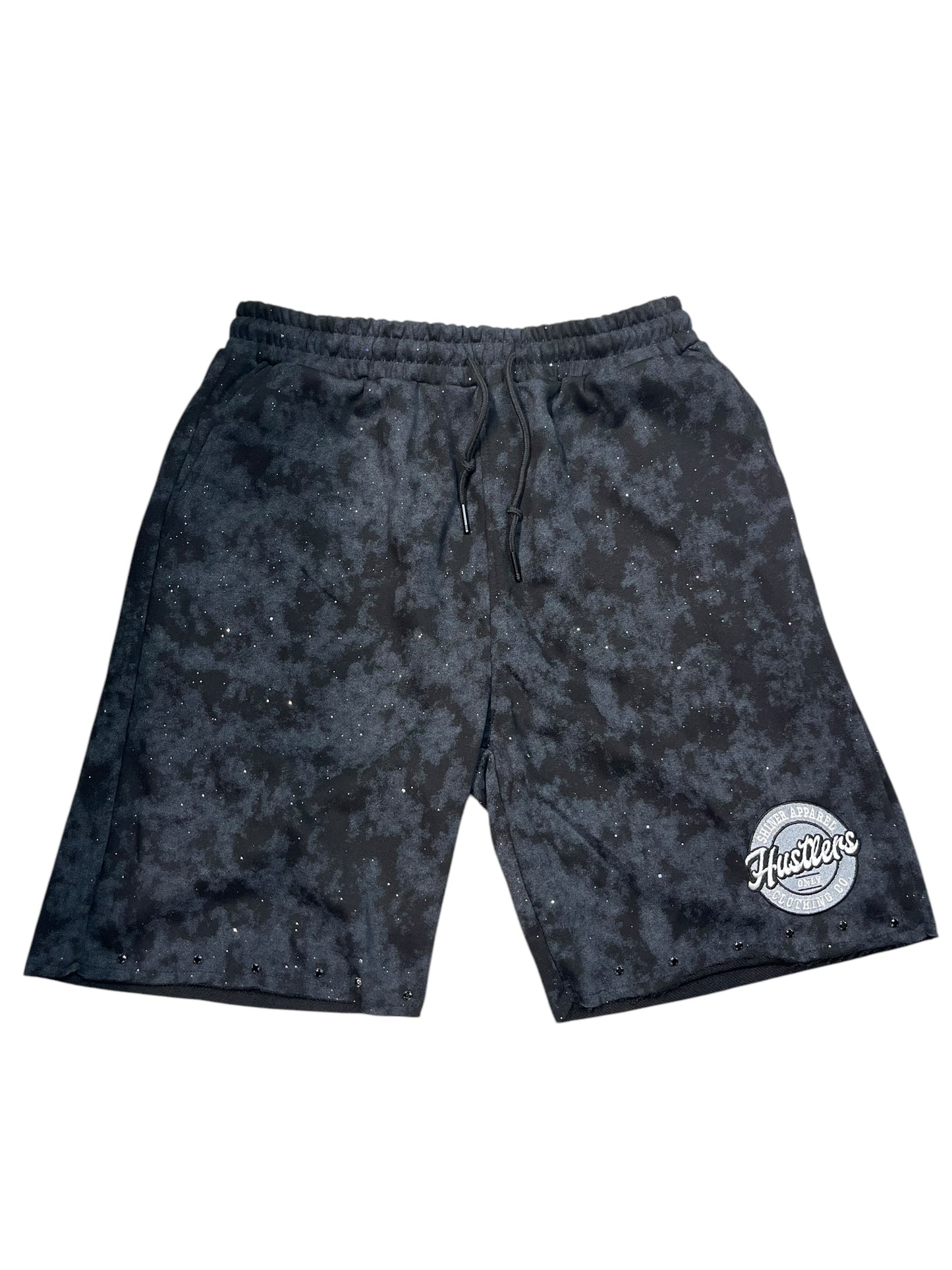 Shiner Black Rhinestone Shorts