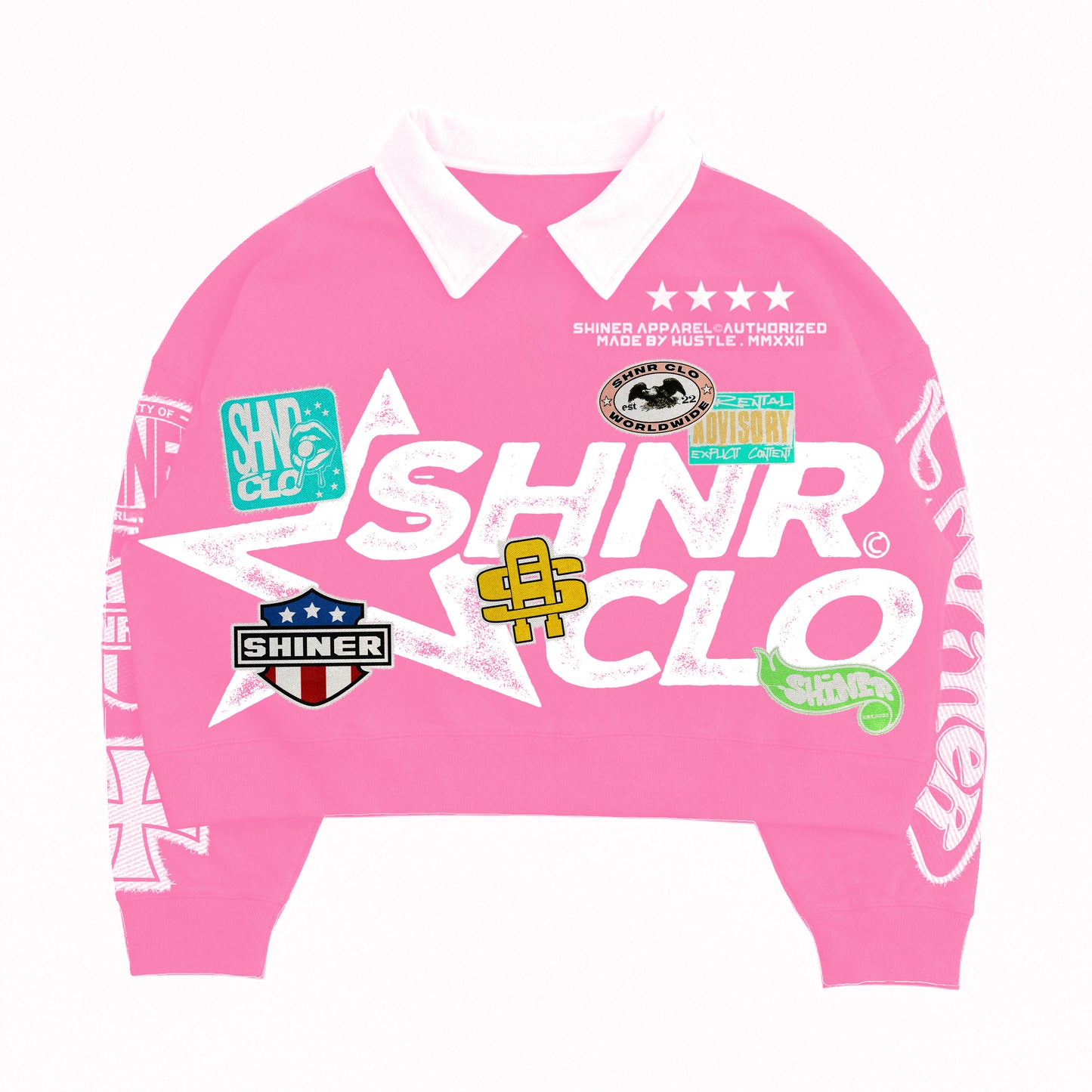 Branded Shiner Pink Polo