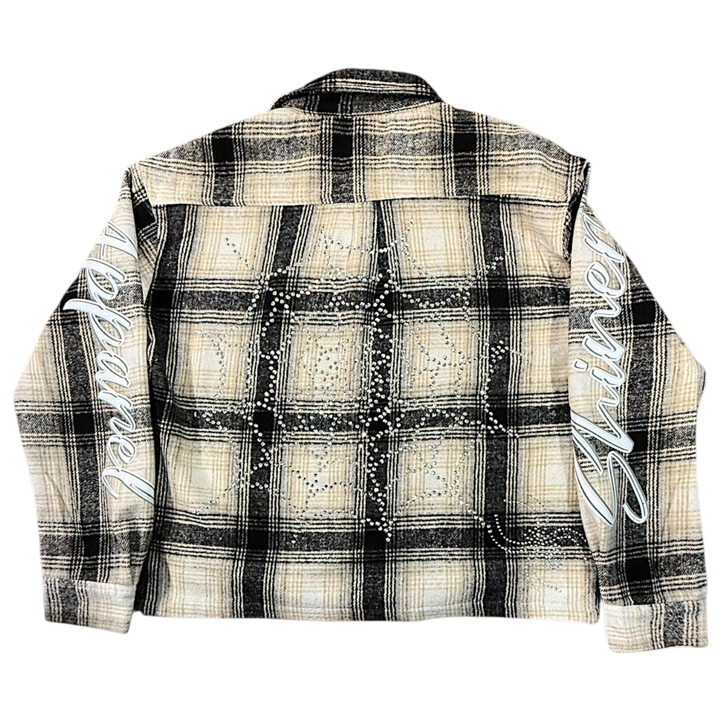 Shiner Boxy Web Rhinestone Button Up