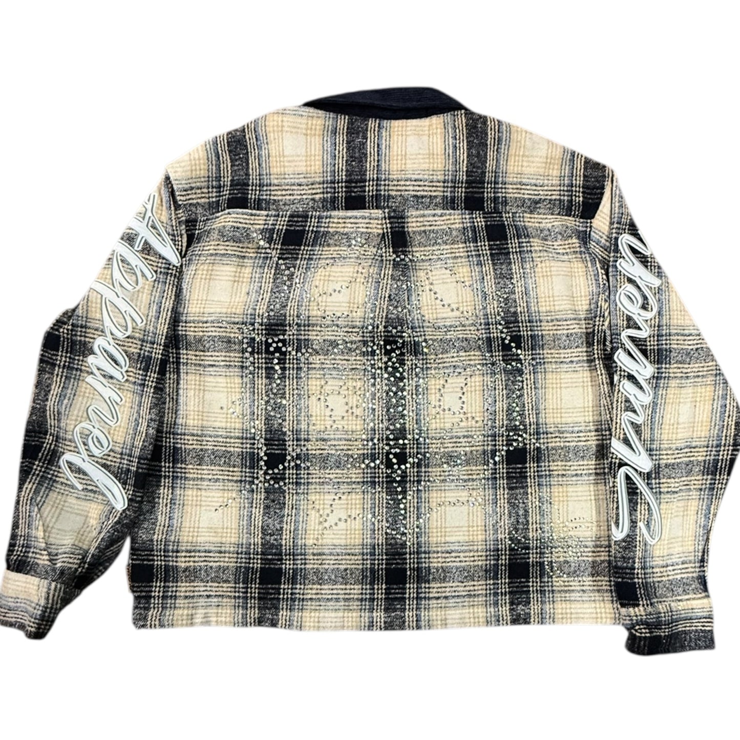Shiner Boxy Web Rhinestone Button Up