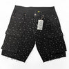 Shiner Rhinestone Black Jean Shorts