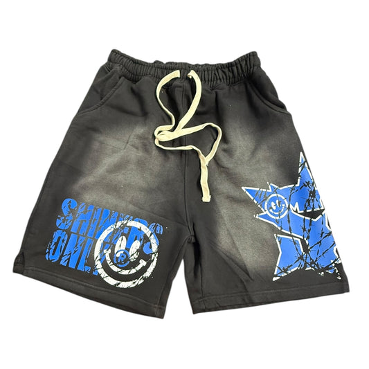 Shiners Only Black Sun Faded Shorts