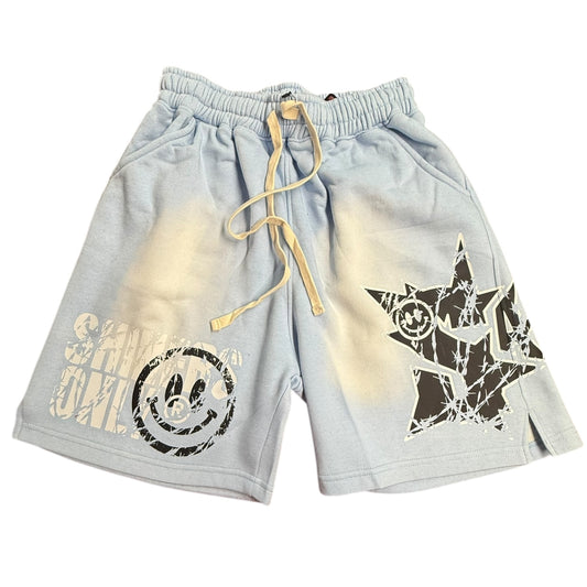 Shiners Only Baby Blue Sun Faded Shorts