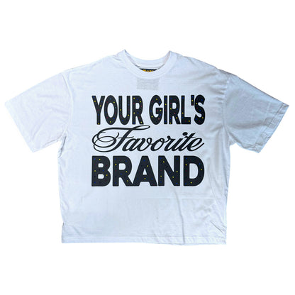 Favorite Brand Rhinestone Cropped Shirt