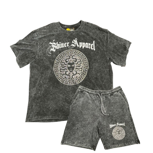 Acid Wash Short Set
