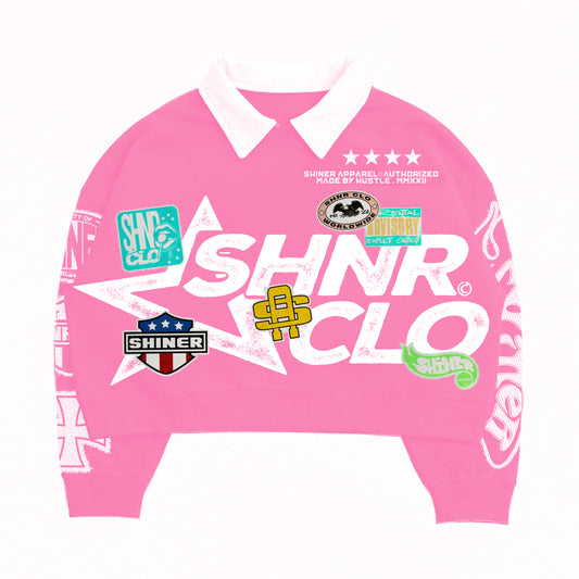 Branded Shiner Pink Polo
