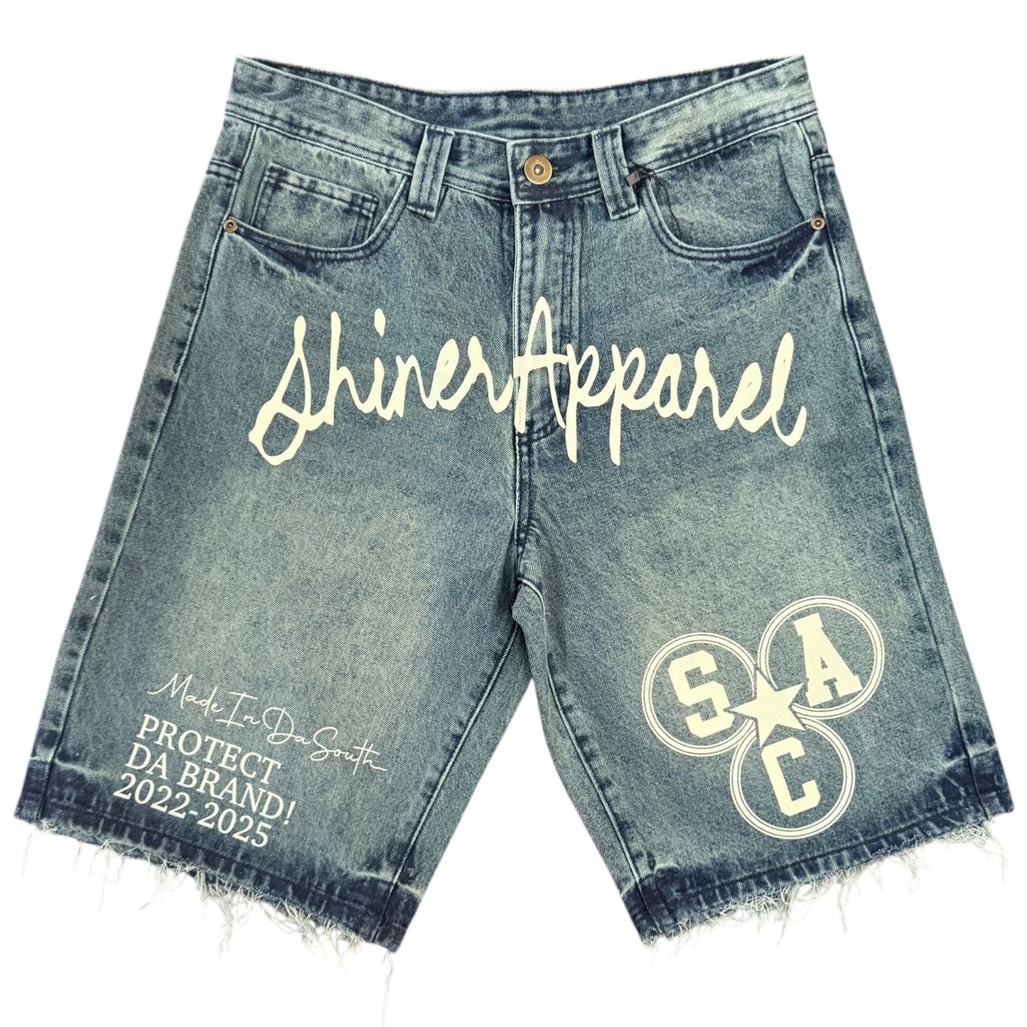 Shiner Distressed Jean Shorts