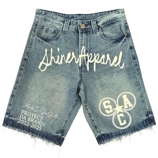 Shiner Distressed Jean Shorts