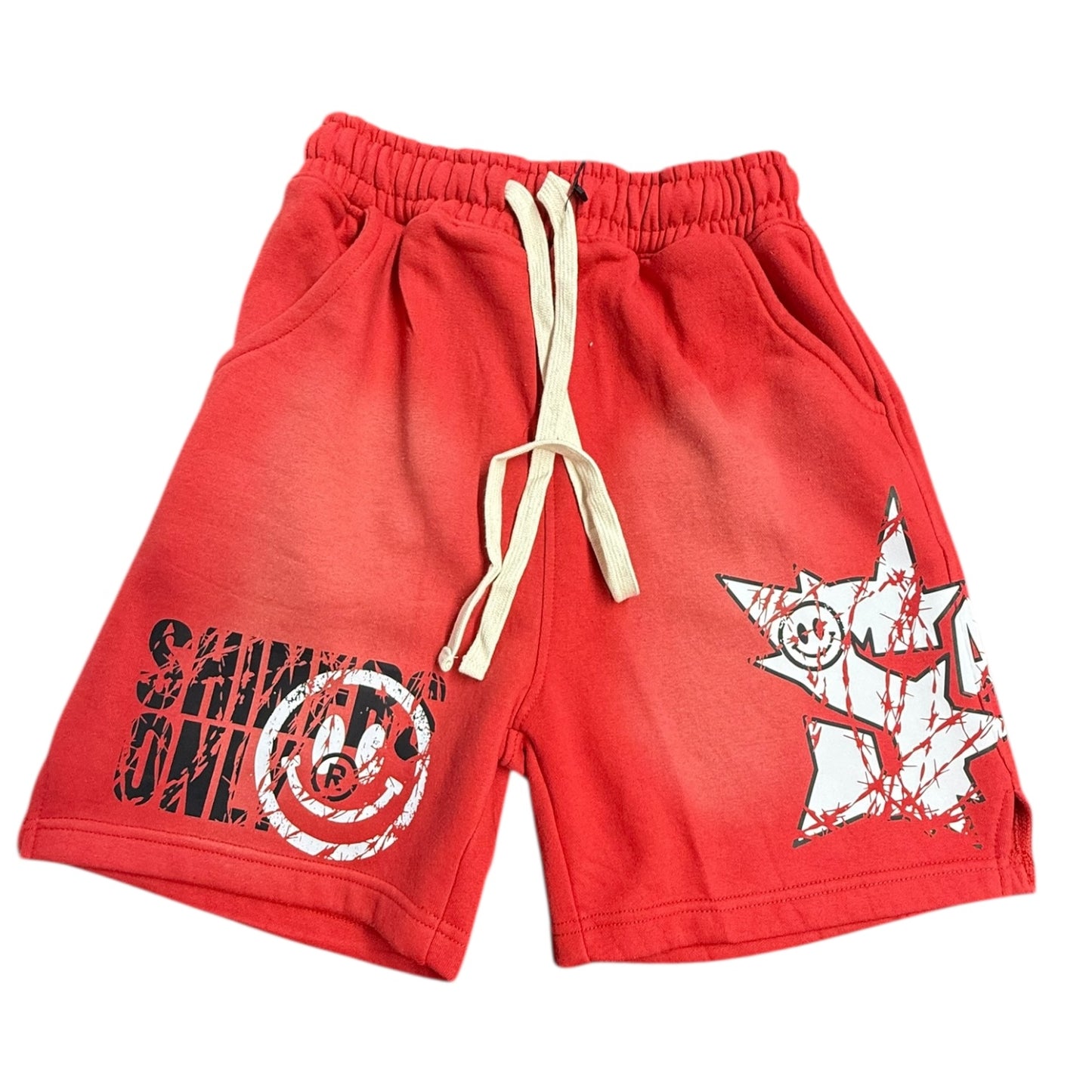 Shiners Only Red Sun Faded Shorts