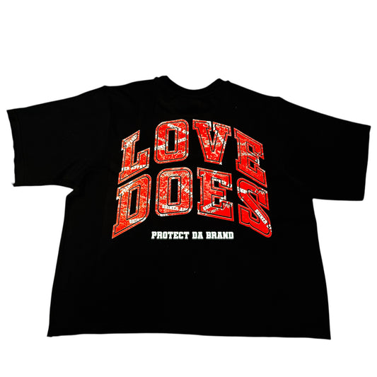 Rhinestone Hate Don’t Heal Oversized Shirt