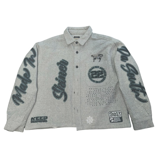 Shiner Rhinestone Button Up