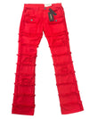 FWRD Denim Red Stacked Jeans