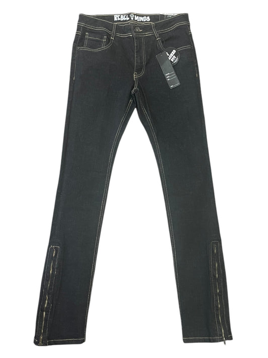 Rebel Minds Dark Denim  Stacked Jeans