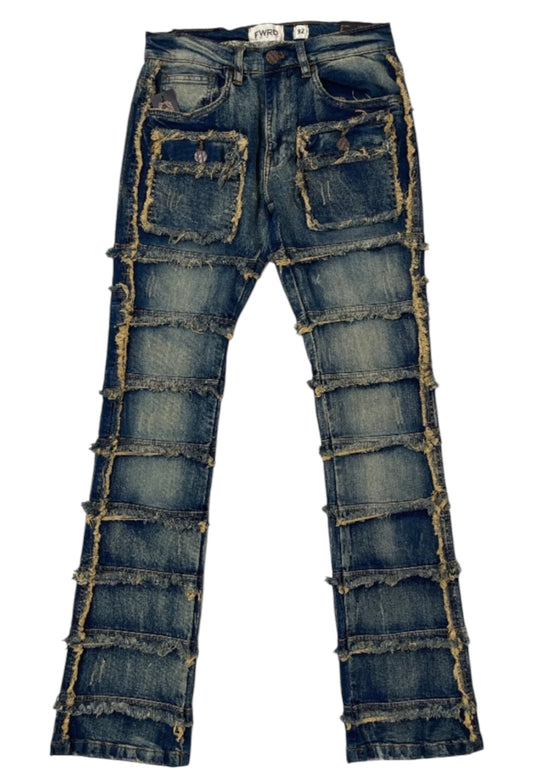 FWRD Denim Dark Stacked Jeans